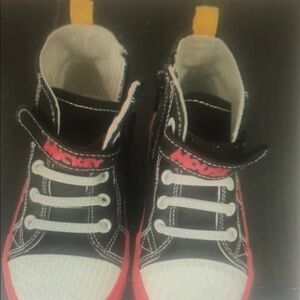 Mickey Mouse Kids High-Top Sneakers - Black and Red